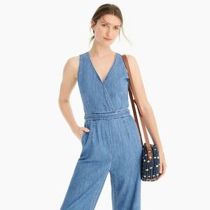 NWOT J. Crew Denim Jumpsuit - Womens 8 Tall